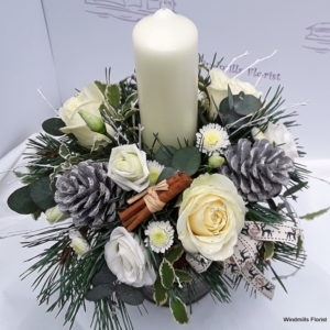 By candlelight arrangement