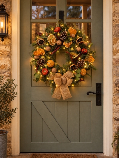 Festive Fruits Christmas Wreath