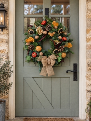 Festive Fruits Christmas Wreath