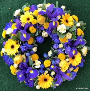 Yellow and Blue Wreath